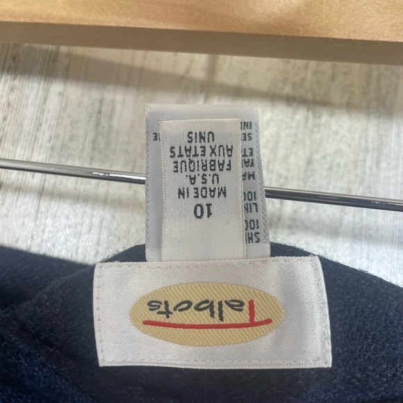 Talbots Vintage Wrap Skirt size 10 Dark Blue Black Plaid 100% Wool Office Preppy - Picture 6 of 7